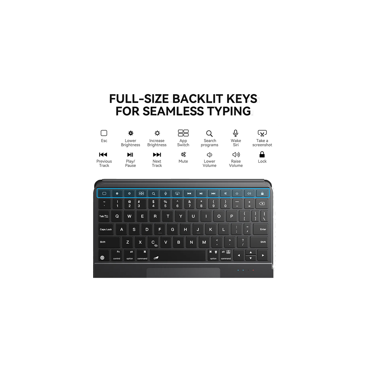 ifacemall ipad magnetic slide keyboard - 2