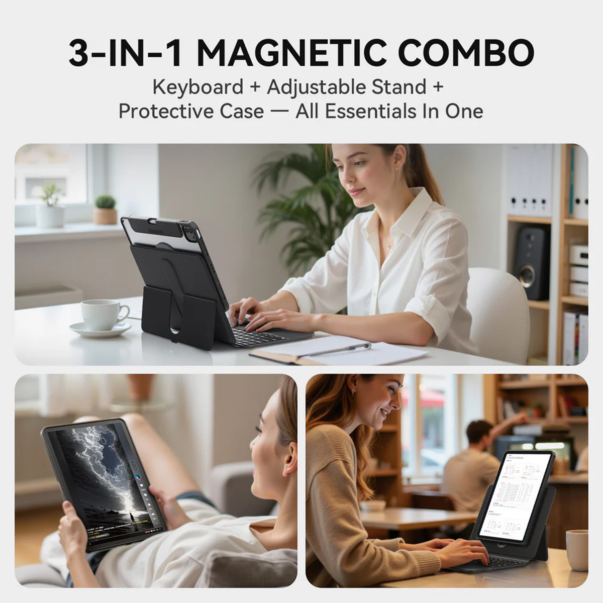ifacemall ipad magnetic slide keyboard - 6