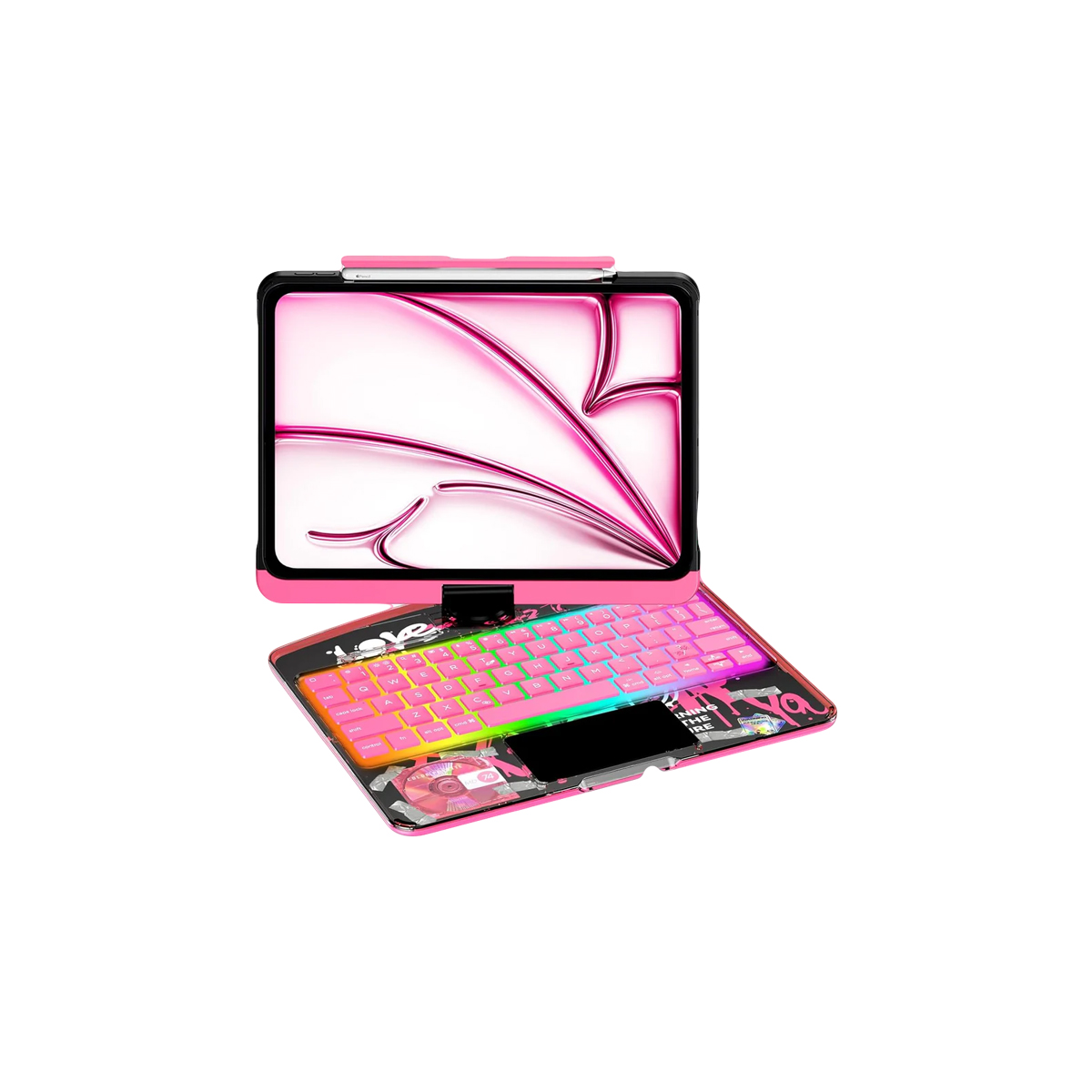 iFacemall iPad 360 Rotate Transparent Keyboard